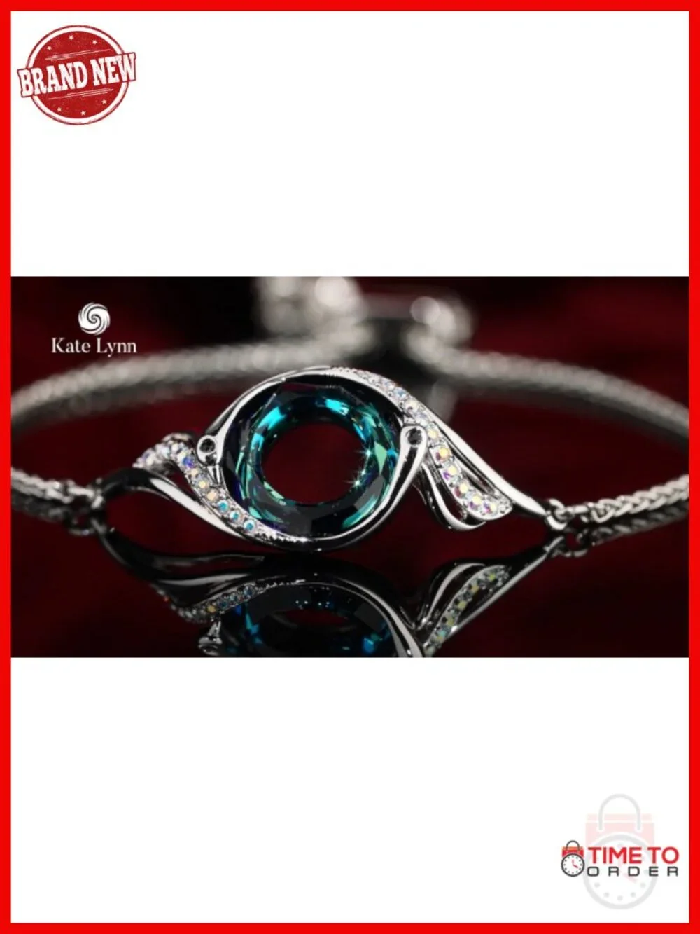 Phoenix Crystal Adjustable Slider Bracelet with Jewelry Box